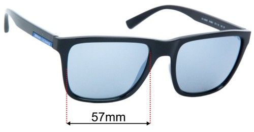 雨 Armani Exchange AX 4080S 57mm Replacement Lenses